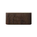 BUFETERA TOPE ESTILO MARMOL Y BASE ACABADO DE MADERA