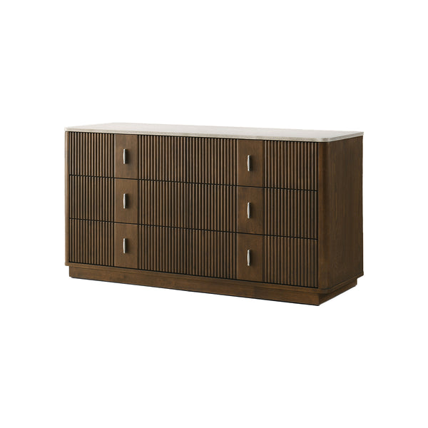 GAVETERO CON TOPE ESTILO MARMOL ACABADO DE MADERA