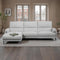 SOFA SECCIONAL RECLINABLE ELECTRICO EN TELA GRIS Y PATAS NEGRAS