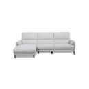 SOFA SECCIONAL RECLINABLE ELECTRICO EN TELA GRIS Y PATAS NEGRAS