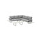 SECCIONAL DE EXTERIOR DECK BLANCO EN TELA GRIS  CON MESA DE CENTRO BLANCA