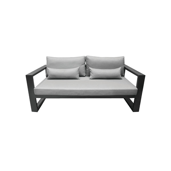 SOFA DE EXTERIOR DE DOS ASIENTOS GRIS EN TELA GRIS