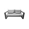 SOFA DE EXTERIOR DE DOS ASIENTOS GRIS EN TELA GRIS