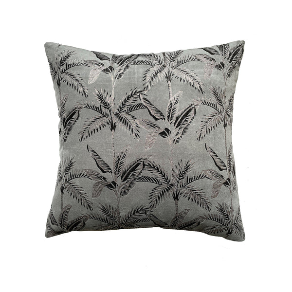 ***CUSHION WITH FILLER, VACUUM, PRINT, FOIL PRINT ON COTTON VELVET, BACK PLAIN