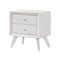 CHLOE NIGHTSTAND, 2 DRAWERS, FINISH: WHITE