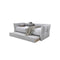 CAMA TWIN EN TELA GRIS