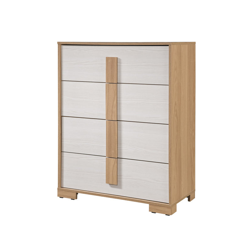 GAVETERO ACABADO MADERA NATURAL Y BLANCA
