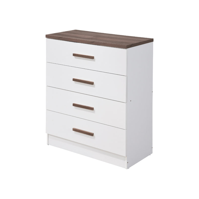 GAVETERO ACABADO EN MADERA Y BLANCO
