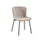 SILLA DE COMEDOR EN TELA BEIGE Y PATAS NEGRAS