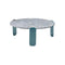 MESA DE CENTRO CON TOPE ESTILO MARMOL Y PATAS TURQUEZA