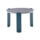 MESA DE CENTRO CON TOPE ESTILO MARMOL Y PATAS TURQUEZA