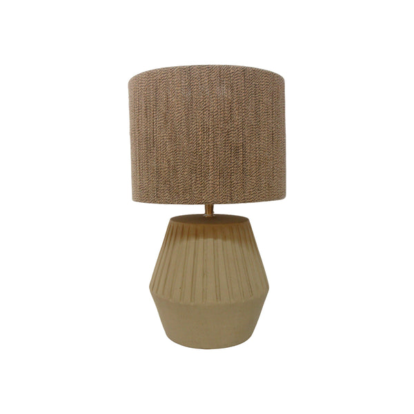 TERRACOTTA TABLE LAMP WITH SHADE