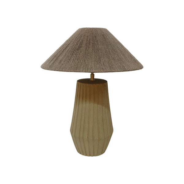 TERRACOTTA TABLE LAMP WITH SHADE