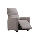 BUTACA RECLINABLE MANUAL EN TELA MARRON