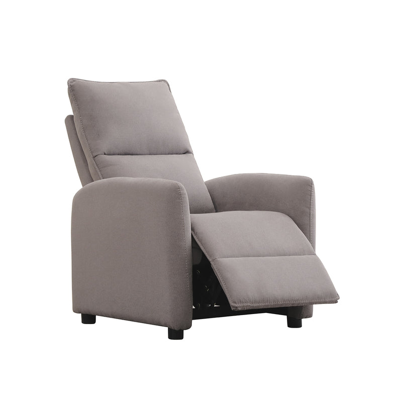 BUTACA RECLINABLE MANUAL EN TELA GRIS