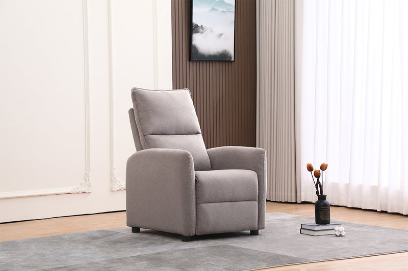 BUTACA RECLINABLE MANUAL EN TELA GRIS