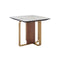 ***MESA DE CENTRO CON TOPE  DE CERAMICA CON BASE MARRON Y METAL DORADO