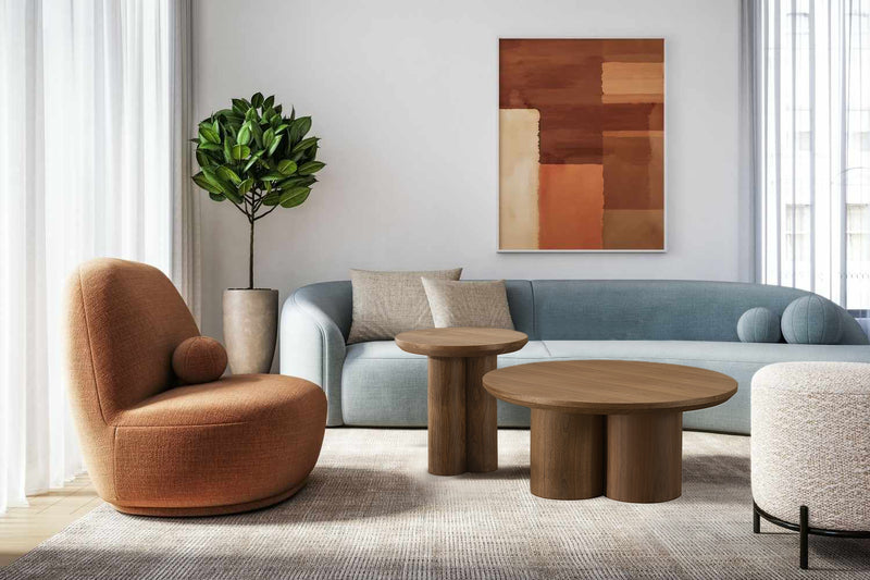 MESA DE CENTRO ACABADO DE MADERA