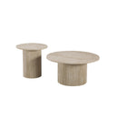 MESA DE CENTRO EN MDF ESTILO MARMOL SET 2