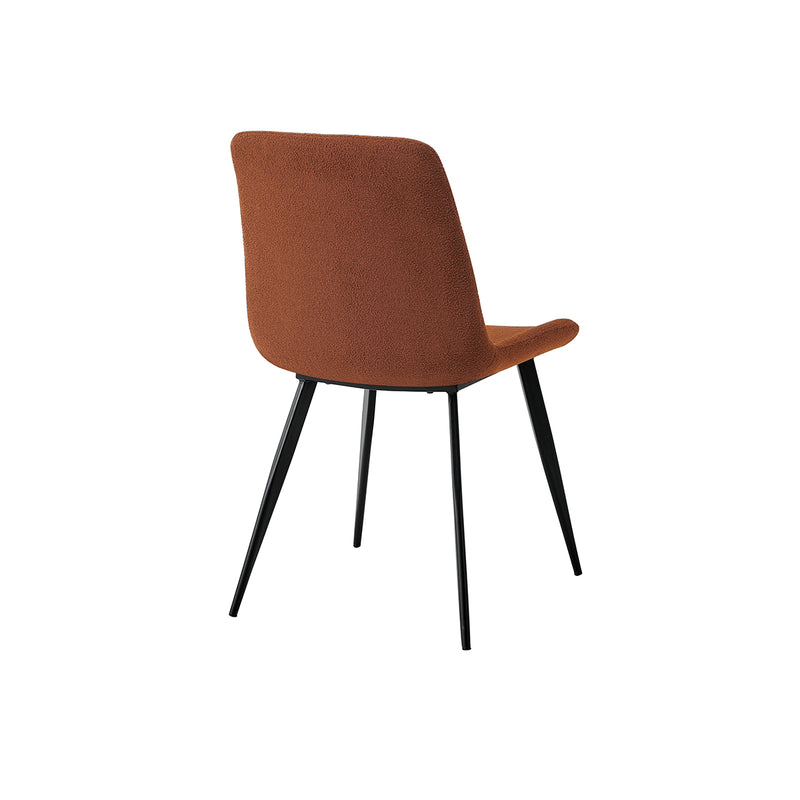 SILLA DE COMEDOR EN TELA ZAPOTE Y PATAS NEGRAS