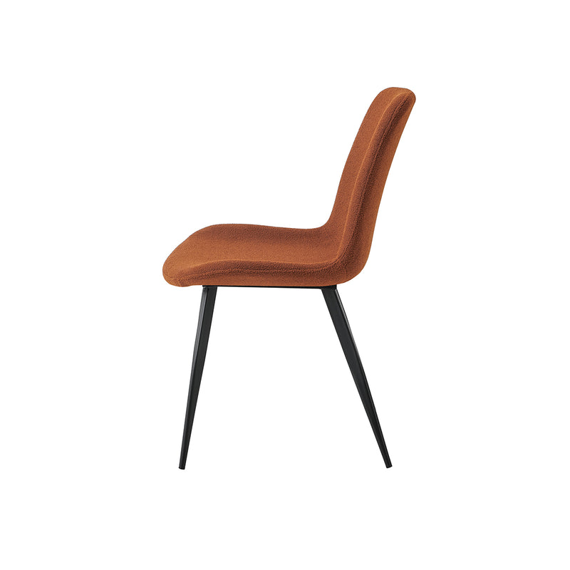 SILLA DE COMEDOR EN TELA ZAPOTE Y PATAS NEGRAS