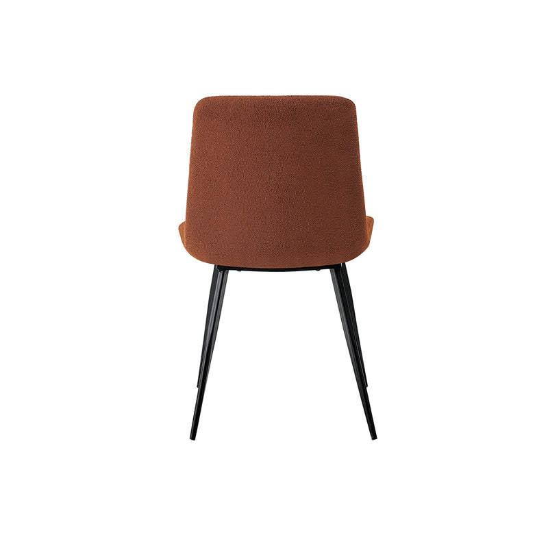 SILLA DE COMEDOR EN TELA ZAPOTE Y PATAS NEGRAS