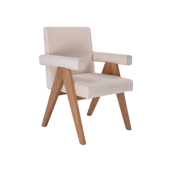 SILLA DE COMEDOR EN TELA BEIGE