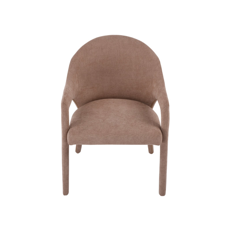 SILLA DE COMEDOR EN TELA MARRON