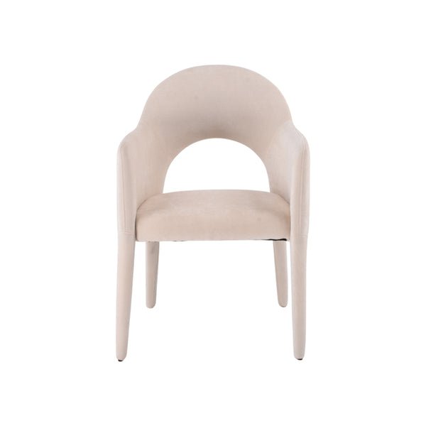 SILLA DE COMEDOR EN TELA BEIGE