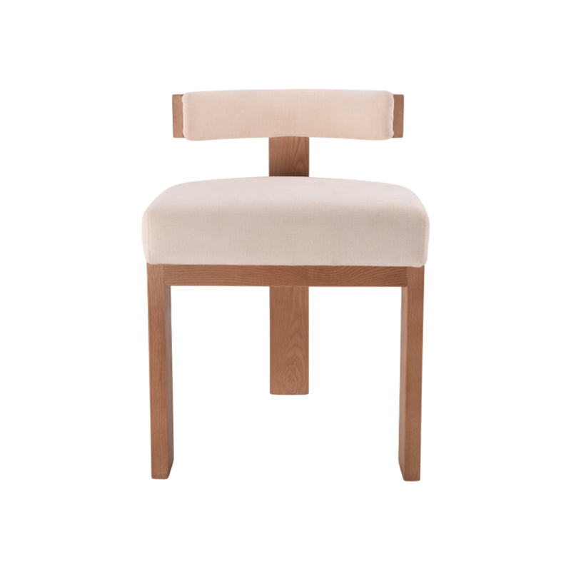 SILLA DE COMEDOR EN TELA BEIGE