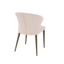 SILLA DE COMEDOR EN TELA BEIGE Y PATAS EN LATON