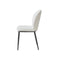 SILLA DE COMEDOR EN TELA BLANCA Y PATAS NEGRAS