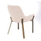 SILLA DE COMEDOR EN TELA BEIGE Y PATAS EN LATON