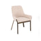 SILLA DE COMEDOR EN TELA BEIGE Y PATAS EN LATON