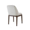 SILLA DE COMEDOR EN TELA TEXTURIZADA BEIGE Y PATAS ACABADO DE MADERA