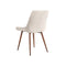 SILLA DE COMEDOR TELA BEIGE Y PATAS ACABADO DE MADERA