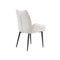 SILLA DE COMEDOR EN TELA BEIGE Y PATAS NEGRAS