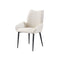 SILLA DE COMEDOR EN TELA BEIGE Y PATAS NEGRAS