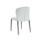SILLA DE COMEDOR EN TELA BLANCA Y PATAS NEGRAS