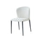 SILLA DE COMEDOR EN TELA BLANCA Y PATAS NEGRAS