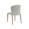 SILLA DE COMEDOR EN TELA BEIGE Y PATAS ACABADO DE MADERA