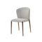 SILLA DE COMEDOR EN TELA BEIGE Y PATAS ACABADO DE MADERA