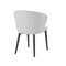 SILLA DE COMEDOR EN TELA TEXTURIZADA BEIGE Y PATAS ACABADO DE MADERA