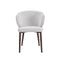 SILLA DE COMEDOR EN TELA TEXTURIZADA BEIGE Y PATAS ACABADO DE MADERA