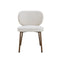 SILLA DE COMEDOR EN TELA TEXTURIZADA BEIGE Y PATAS ACABADO DE MADERA