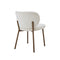 SILLA DE COMEDOR EN TELA TEXTURIZADA BEIGE Y PATAS ACABADO DE MADERA