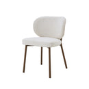 SILLA DE COMEDOR EN TELA TEXTURIZADA BEIGE Y PATAS ACABADO DE MADERA