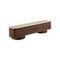 MESA DE TV TOPE ESTILO MARMOL Y BASE ACABADO DE MADERA