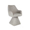 SILLA DE COMEDOR CON ASIENTO GIRATORIO EN TELA TAUPE