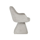 SILLA DE COMEDOR CON ASIENTO GIRATORIO EN TELA TAUPE